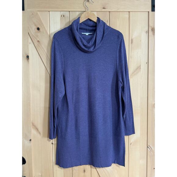 Adrienne Vittadini | Purple Long Sleeve Turtleneck Sweater Tunic | Size XXL - Picture 1 of 12